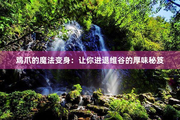 鸡爪的魔法变身：让你进退维谷的厚味秘笈