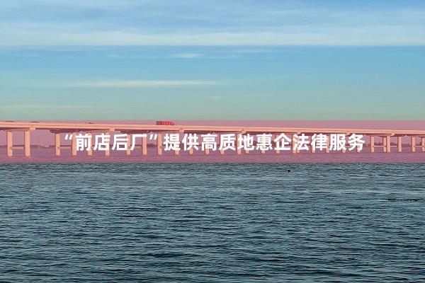 “前店后厂”提供高质地惠企法律服务