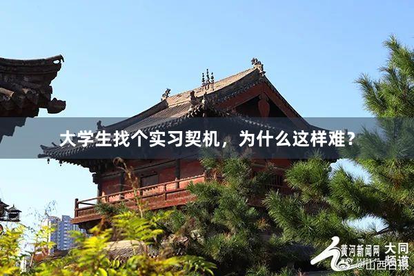 大学生找个实习契机，为什么这样难？