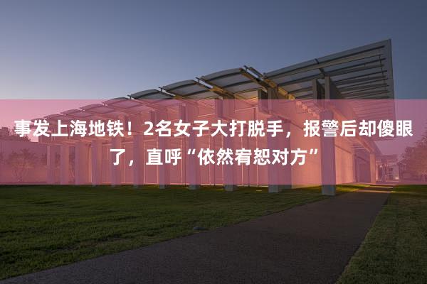 事发上海地铁！2名女子大打脱手，报警后却傻眼了，直呼“依然宥恕对方”