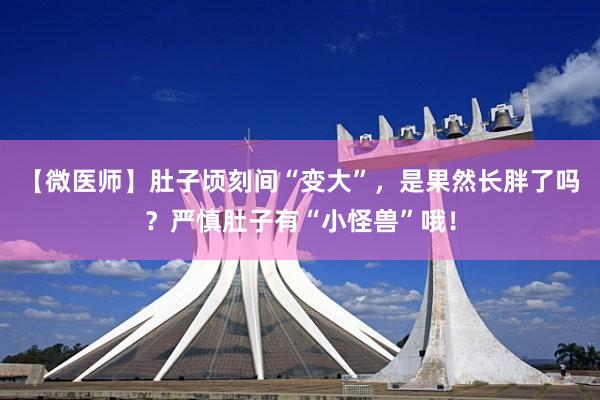【微医师】肚子顷刻间“变大”，是果然长胖了吗？严慎肚子有“小怪兽”哦！