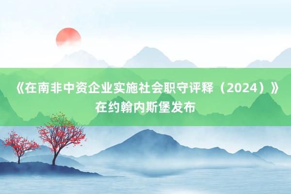 《在南非中资企业实施社会职守评释（2024）》在约翰内斯堡发布